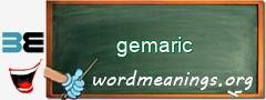 WordMeaning blackboard for gemaric